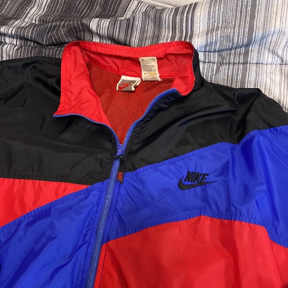 Nike athletic performance 90s jacket blue red embroidered logo, fast shipping - Picture 3 of 16